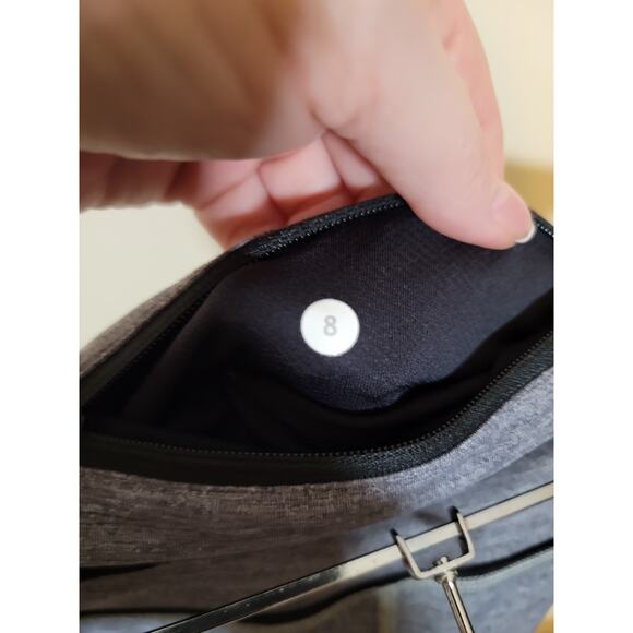 Lululemon Women's Pace Rival Cropped Mesh Leggings Pull on Heathered Gray Size 8 - Picture 4 of 5